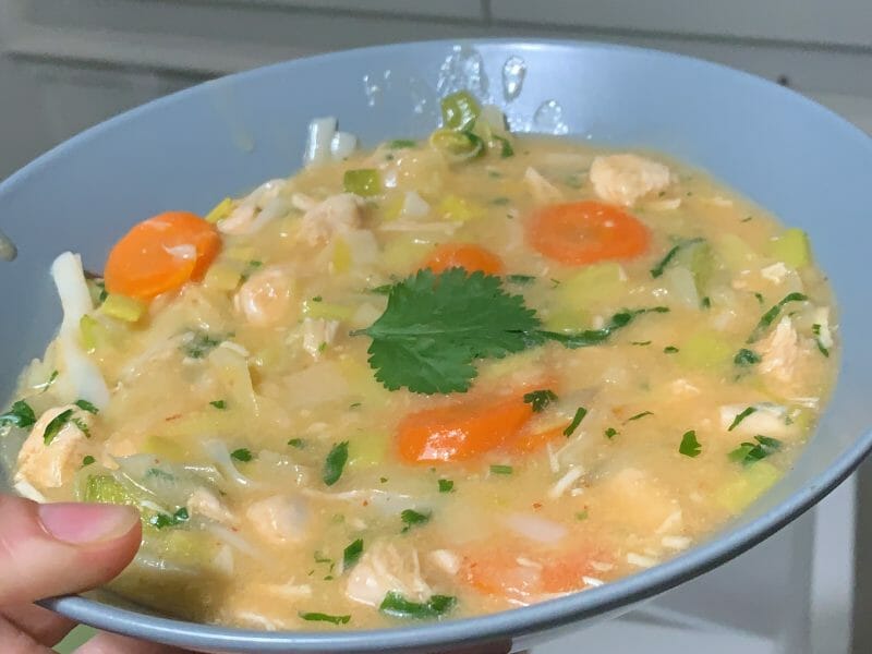 Cliquez pour zoomer ! Bouillon Chinois, poulet et poireaux Thermomix par hysami