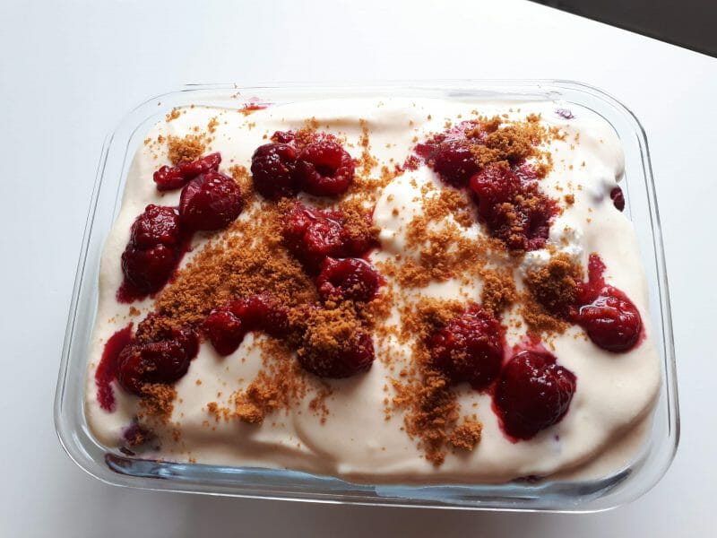 Cliquez pour zoomer ! Tiramisu aux framboises et spéculoos Thermomix par celinefrog