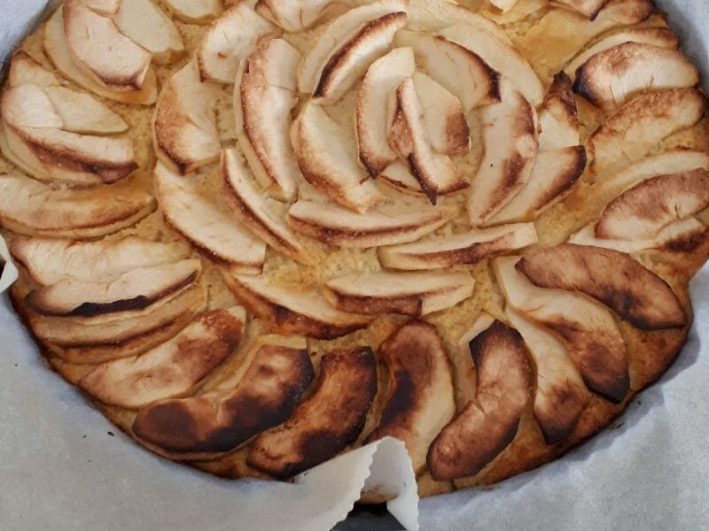 Cliquez pour zoomer ! Tarte aux pommes sans pâte Thermomix par celinefrog