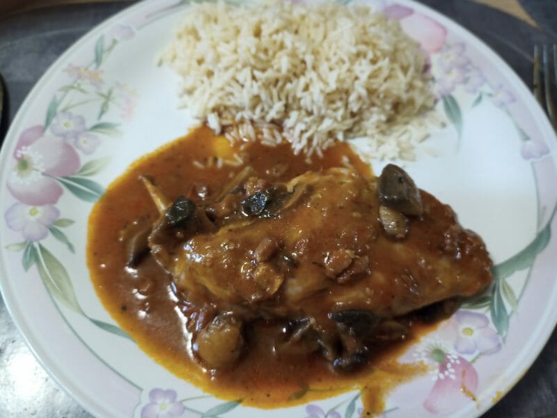Lapin sauce chasseur au Thermomix Cookomix