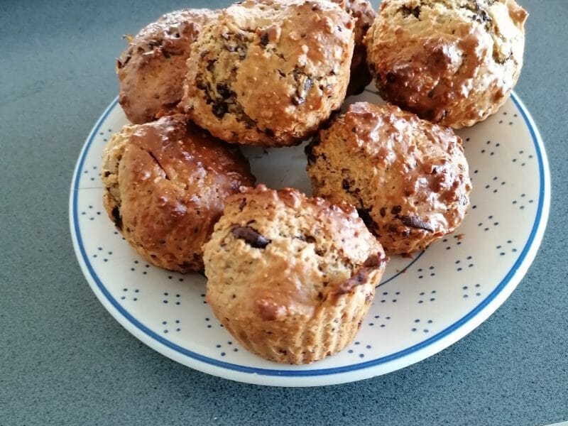Cliquez pour zoomer ! Muffins au son d’avoine et aux pépites de chocolat Thermomix par kikoo44