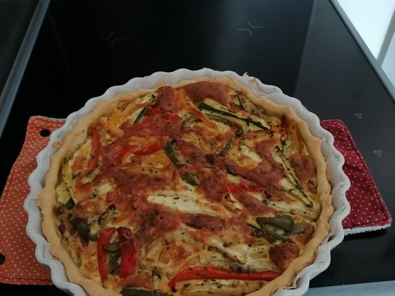 Cliquez pour zoomer ! Quiche poivrons et courgettes Thermomix par kikoo44