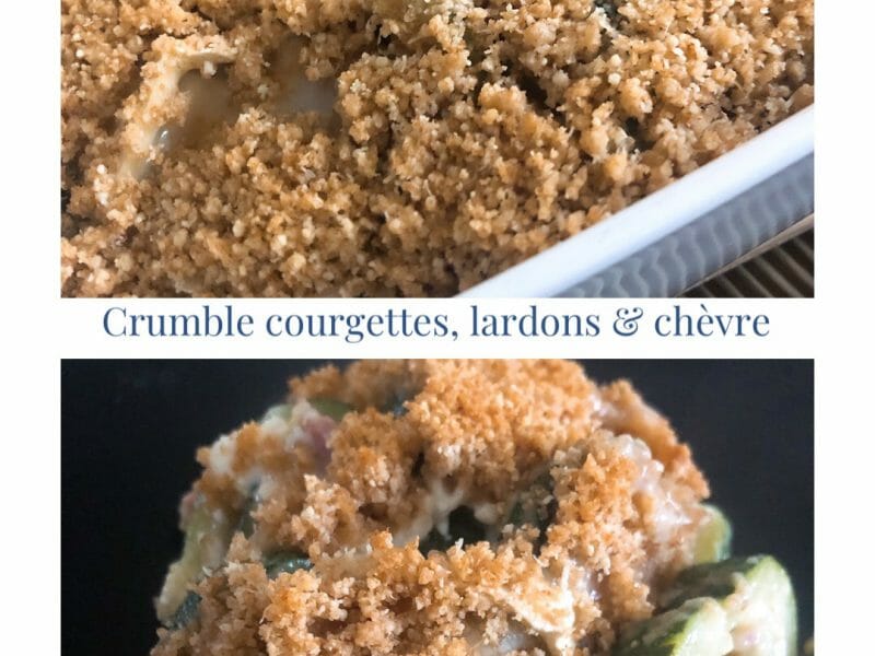 Cliquez pour zoomer ! Crumble courgettes, chèvre et lardons Thermomix par jutagada