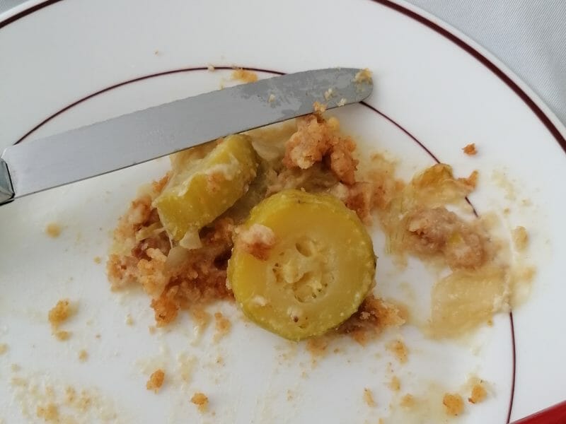Cliquez pour zoomer ! Crumble courgettes, chèvre et lardons Thermomix par gege61