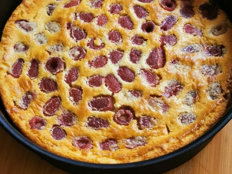 Cliquez pour zoomer ! Clafoutis aux framboises Thermomix par kiki11