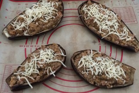 Cliquez pour zoomer ! Aubergines farcies au thon au Thermomix