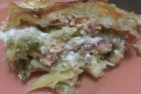Cliquez pour zoomer ! Lasagnes au saumon et poireaux Thermomix par Céline
