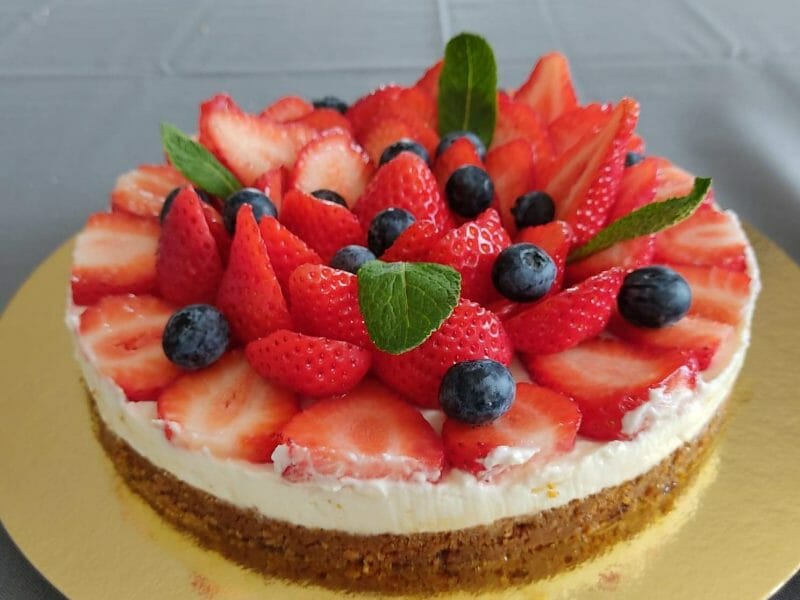Cliquez pour zoomer ! Tarte aux fraises sans cuisson Thermomix par punkyorca