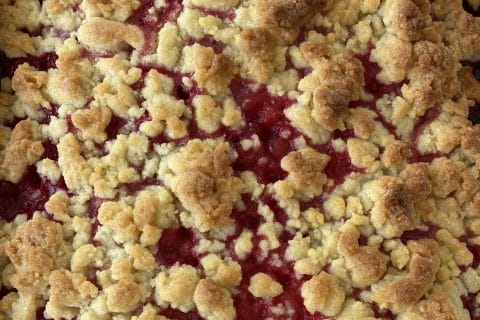 Cliquez pour zoomer ! Tarte aux groseilles façon crumble Thermomix par evalucie