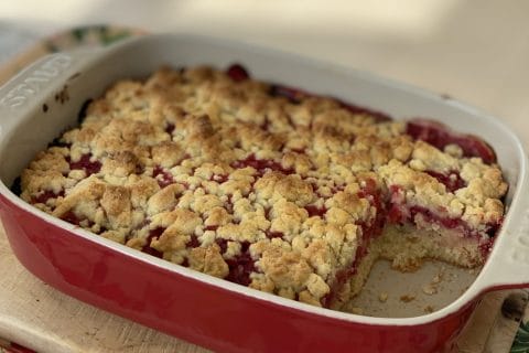 Cliquez pour zoomer ! Tarte aux groseilles façon crumble Thermomix par evalucie