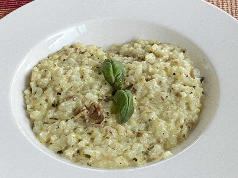 Cliquez pour zoomer ! Risotto champignons et courgettes Thermomix par evalucie