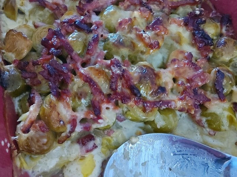 Cliquez pour zoomer ! Gratin de choux de Bruxelles au comté Thermomix par fanie47