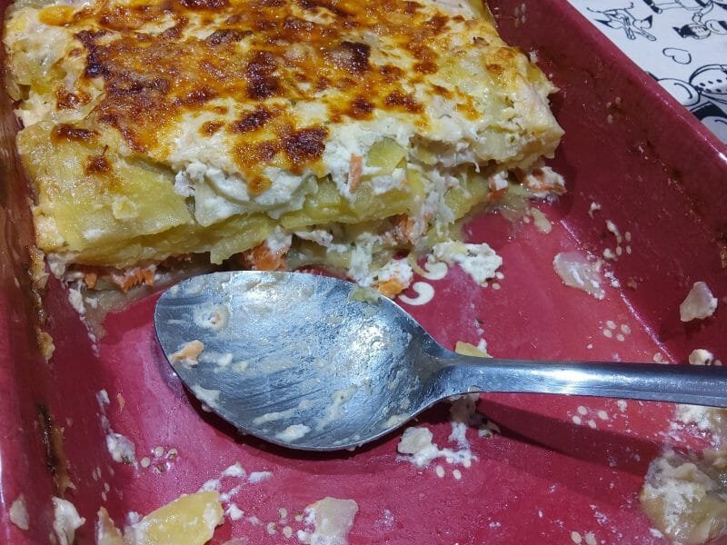 Cliquez pour zoomer ! Gratin aux deux saumons Thermomix par fanie47