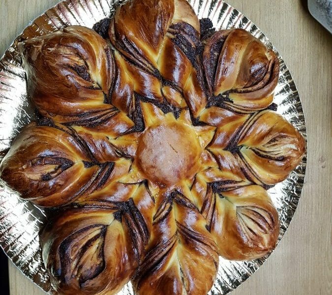 Cliquez pour zoomer ! Brioche étoilée au Nutella Thermomix par mimicode67