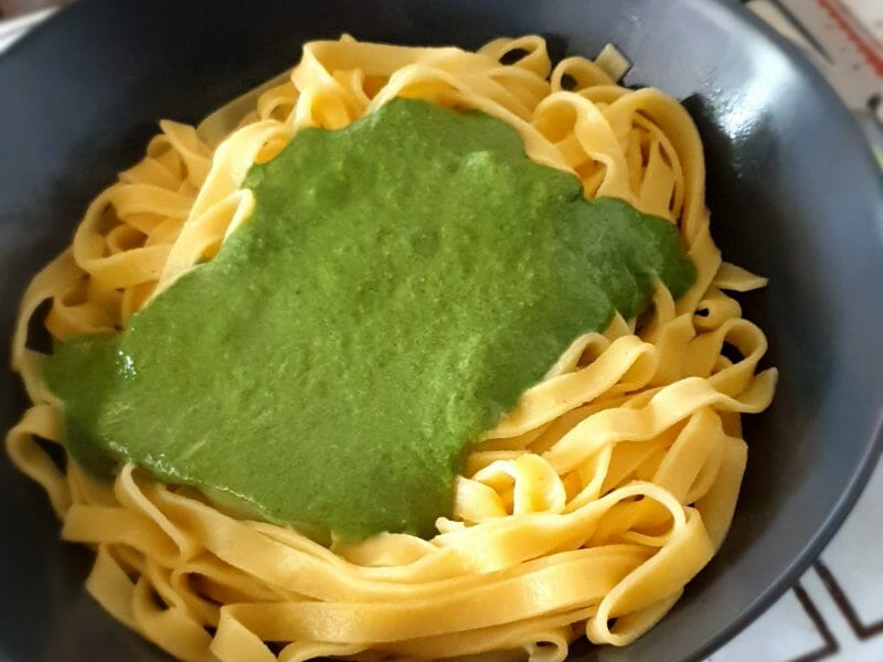 Cliquez pour zoomer ! Tagliatelles à la crème d’épinards Thermomix par meguie