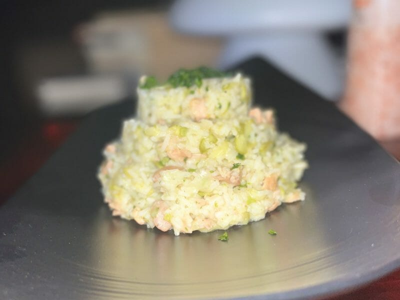 Cliquez pour zoomer ! Risotto courgettes saumon Thermomix par asmaabenkirane