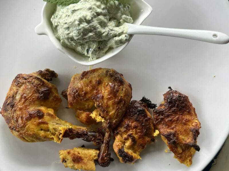 Cliquez pour zoomer ! Poulet tandoori et sauce raïta Thermomix par asmaabenkirane