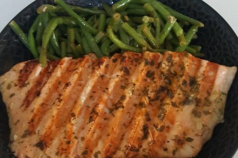 Cliquez pour zoomer ! Saumon au citron et à l’ail au Thermomix