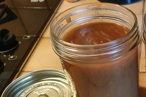 Cliquez pour zoomer ! Compote de pommes, bananes et miel au Thermomix