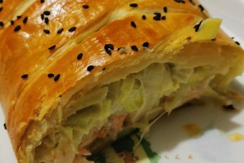 Cliquez pour zoomer ! Feuilleté saumon et poireaux Thermomix par mimielove