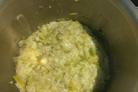 Cliquez pour zoomer ! Risotto poireaux et saumon fumé au Thermomix