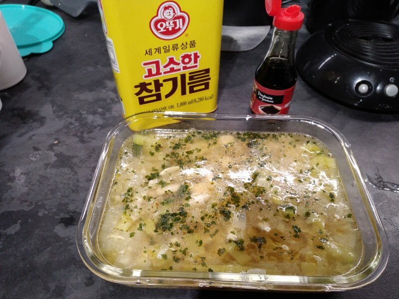 Bouillon Chinois, poulet et poireaux au Thermomix Cookomix