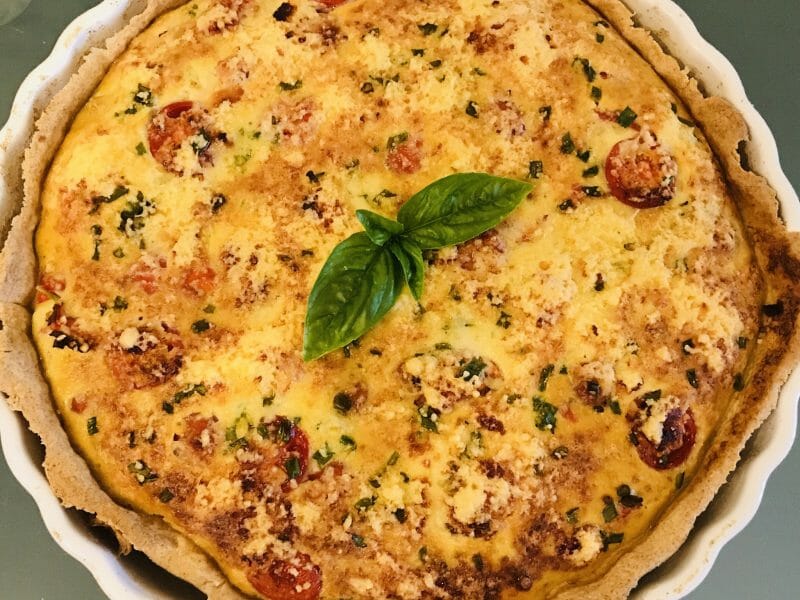 Cliquez pour zoomer ! Tarte au thon, tomate et moutarde Thermomix par adelyne86