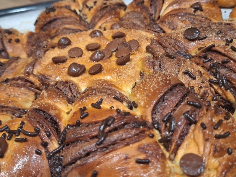 Cliquez pour zoomer ! Brioche étoilée au Nutella Thermomix par adelyne86
