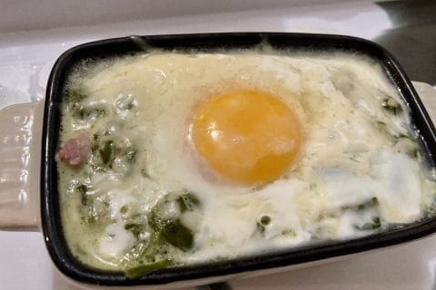 Cliquez pour zoomer ! Oeufs cocotte épinards et chorizo Thermomix par soso47