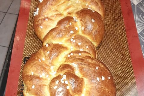 Cliquez pour zoomer ! Brioche tressée à la mie filante Thermomix par sandre44