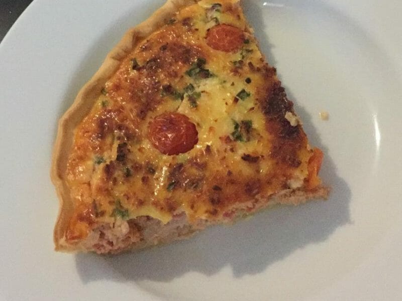 Cliquez pour zoomer ! Tarte au thon, tomate et moutarde Thermomix par Mel