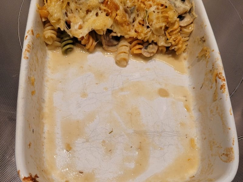 Cliquez pour zoomer ! Gratin de pennes aux champignons Thermomix par barbara2201