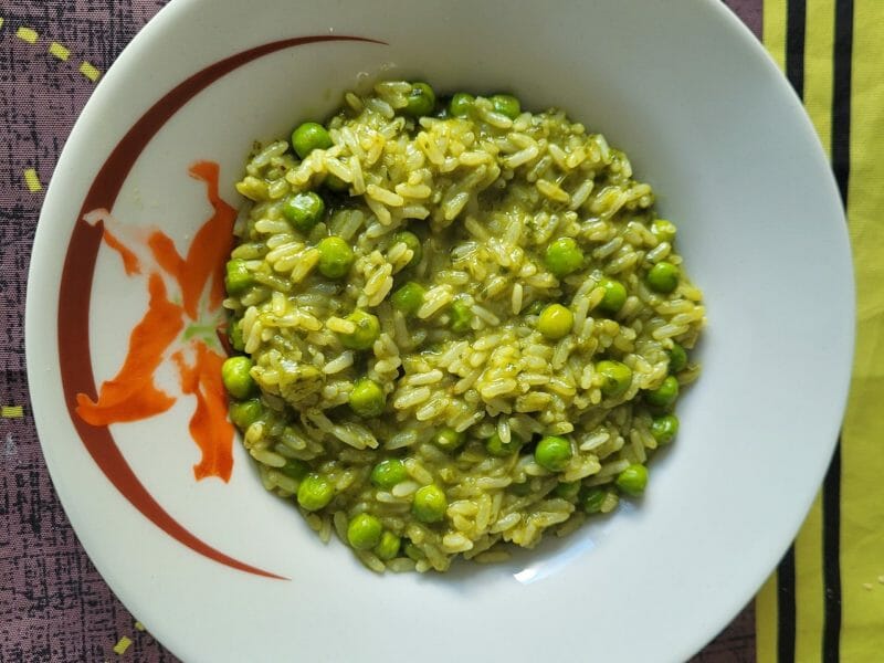 Cliquez pour zoomer ! Risotto aux épinards et petits pois Thermomix par barbara2201