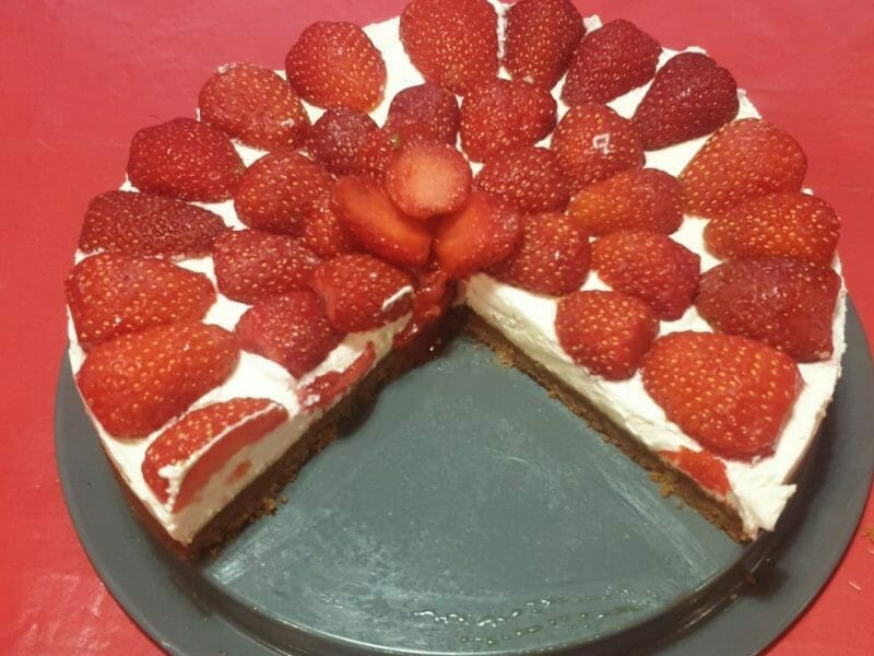 Cliquez pour zoomer ! Tarte aux fraises sans cuisson Thermomix par bbaalg3409
