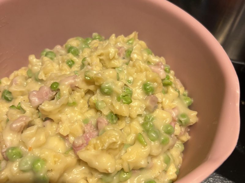 Cliquez pour zoomer ! Pâtes aux petits pois et lardons Thermomix par vero2693