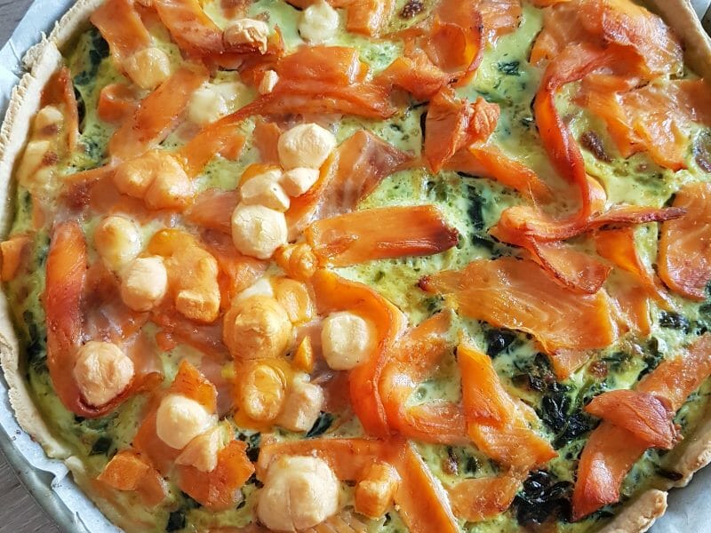 Cliquez pour zoomer ! Tarte épinards, saumon et chèvre Thermomix par clembran