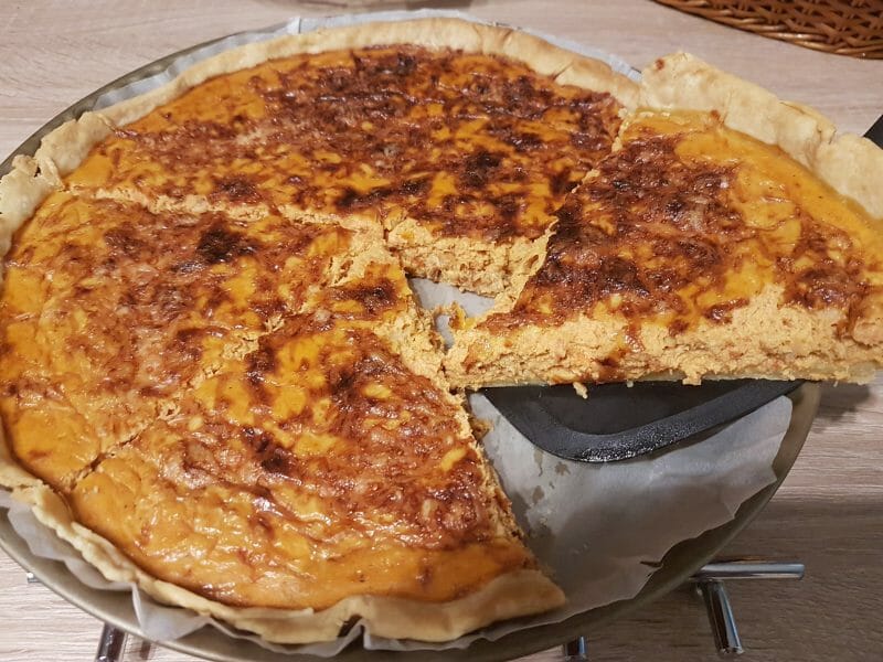 Cliquez pour zoomer ! Tarte au thon, tomate et moutarde Thermomix par clembran