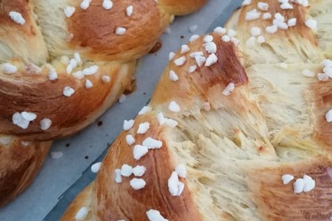 Cliquez pour zoomer ! Brioche tressée à la mie filante Thermomix par clembran