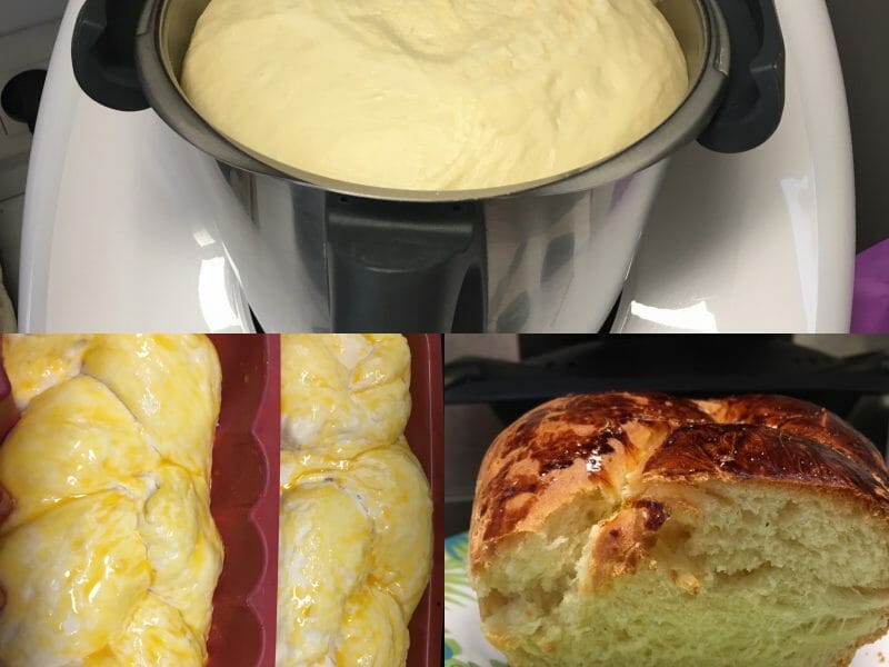 Cliquez pour zoomer ! Brioche tressée à la mie filante Thermomix par aurelie0334