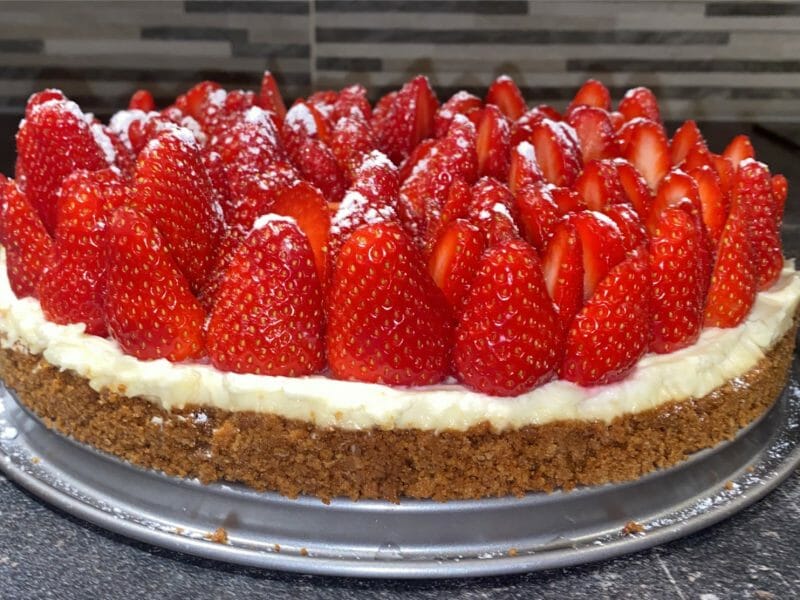 Cliquez pour zoomer ! Tarte aux fraises sans cuisson Thermomix par marionsmk