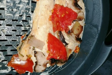 Cliquez pour zoomer ! Pennes au poulet, tomates et champignons Thermomix par gwen27520