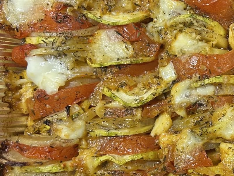 Cliquez pour zoomer ! Tian de légumes et mozzarella Thermomix par karine87