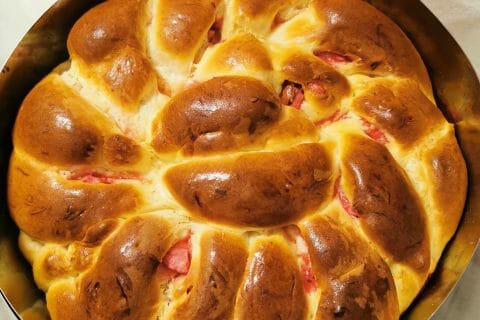 Cliquez pour zoomer ! Brioche aux pralines roses Thermomix par jeenyma