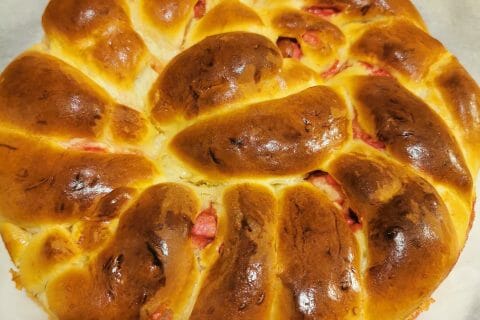 Cliquez pour zoomer ! Brioche aux pralines roses Thermomix par jeenyma