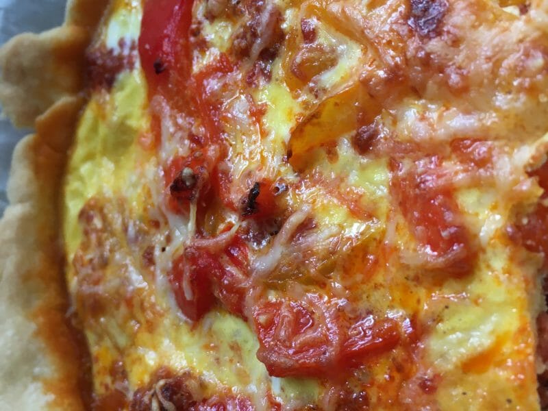 Cliquez pour zoomer ! Quiche poivrons et chorizo Thermomix par audrey0203