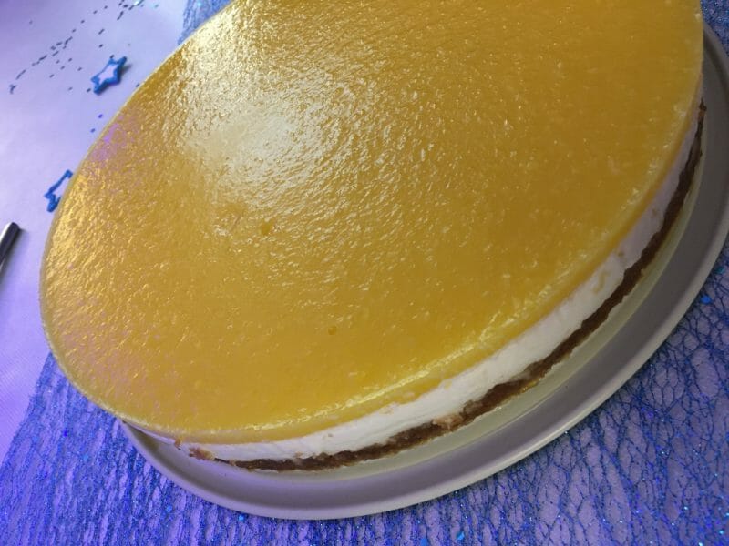 Cliquez pour zoomer ! Panna cotta citron sur sablé spéculoos et miroir de mangue Thermomix par audrey0203