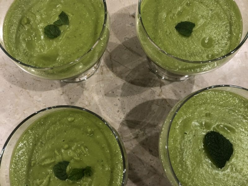 Cliquez pour zoomer ! Velouté glacé de petits pois à la menthe Thermomix par sylvie2309