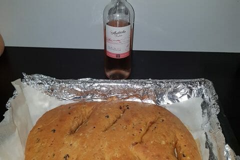 Cliquez pour zoomer ! Fougasse olives et lardons au Thermomix