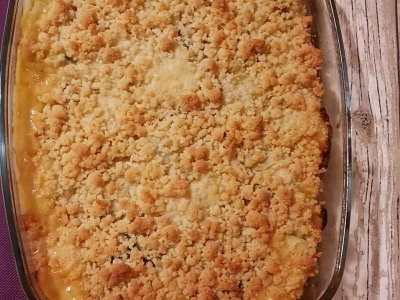 Cliquez pour zoomer ! Crumble courgettes, chèvre et lardons Thermomix par alebane