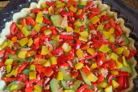 Cliquez pour zoomer ! Quiche poivrons et courgettes Thermomix par anethbl03